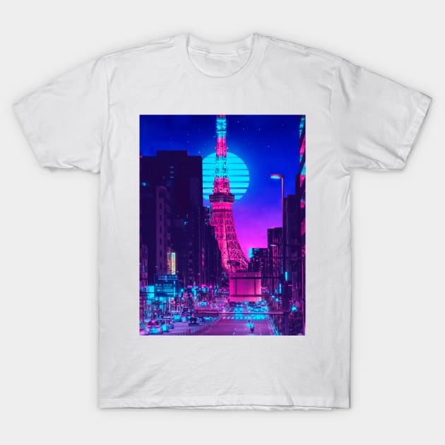 Tokyo tower T-Shirt by funglazie